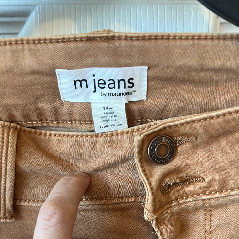 Maurices M Jeans Super Skinny Tan Pants